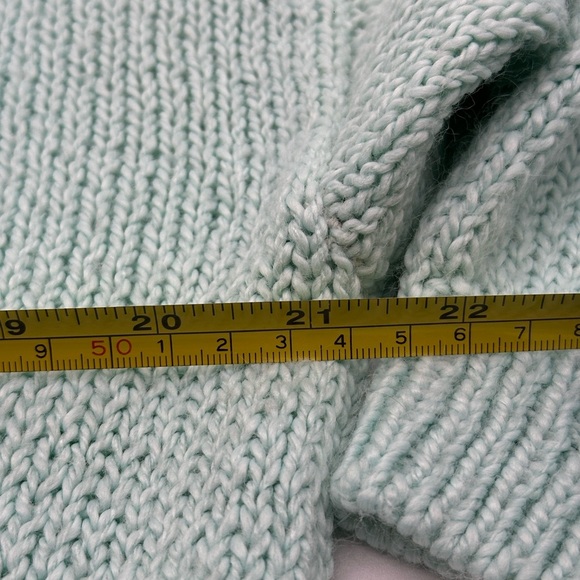Adam French Mint Green Knit Polo Collar Sweater Top Women's Size Large Acrylic - Picture 10 of 12